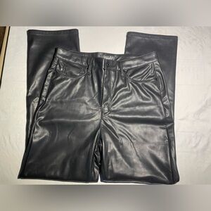 Just Blue Los Angeles 13/31 Faux Leather Womens Black Dress Pants Casual Bottoms